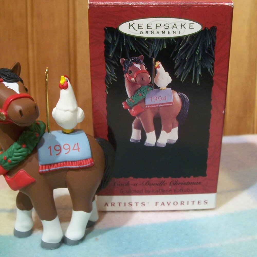 Horse & Chicken 1994 Hallmark Ornament